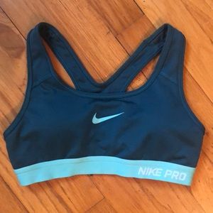 Nike Pro Turquoise Sports Bra